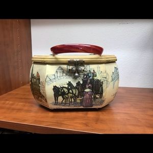Vintage wooden purse or Jewelry box